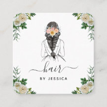 Elegant White Floral Bride Hairstyle Braid QR Code