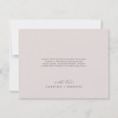 Elegant White Floral Coordinate | Blush Mauve Bedankkaart (Achterkant)