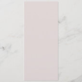 Elegant White Floral Coordinate | Blush Weddenscha Menu (Achterkant)