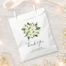 Elegant White Floral Dank je Afstuderen