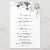 Elegant White Floral Dusty Blue Sage Green Wedding (Voorkant)
