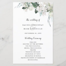 Elegant White Floral Dusty Blue Sage Green Wedding