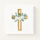 Elegant White Floral First Community Guestbook Notitieboek (Achterkant)