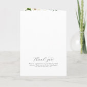 Elegant White Floral Folded Wedding Programme Programma (Achterkant)