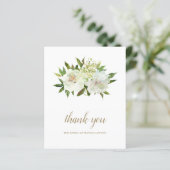 Elegant White Floral Funeral Budget Hartelijk dank (Staand voorkant)