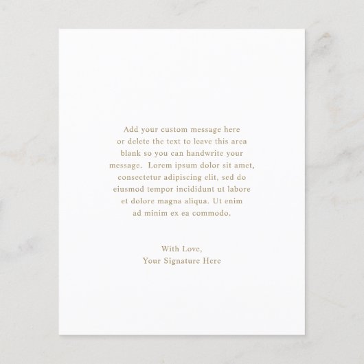 Elegant White Floral Funeral Budget Hartelijk dank (Achterkant)