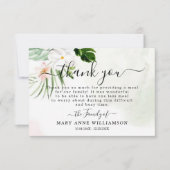 Elegant White Floral Funeral Food Hartelijk dank Bedankkaart (Voorkant)