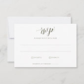 Elegant White Floral Greenery Foliage Wedding RSVP (Voorkant)