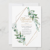 Elegant White Floral Greenery Gold Vrijgezellenfee Kaart (Voorkant)