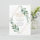 Elegant White Floral Greenery Gold Vrijgezellenfee Kaart (Staand voorkant)