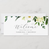 Elegant White Floral Hanging Seating Chart Header (Voorkant)