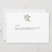 Elegant White Floral Hartelijk dank Bedankkaart (Achterkant)