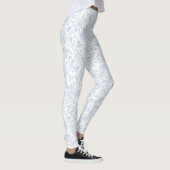 Elegant White Floral Hibiscus Daisies Pattern | Leggings (Rechts)