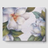 Elegant White Floral Loing Memory Script Foto Gu Gastenboek (Achterkant)