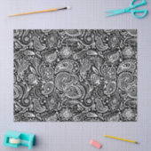 Elegant White Floral paisley on Background Tissuepapier (Craft)