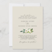 Elegant White Floral | Plechtige bruiloft met cham Kaart (Voorkant)