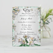 Elegant White Floral Rehearsal Dinner Invitation Kaart (Staand voorkant)