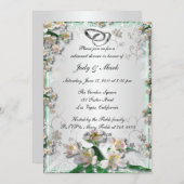 Elegant White Floral Rehearsal Dinner Invitation Kaart (Voorkant / Achterkant)