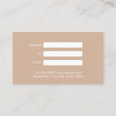 Elegant White Floral Salon Gift Certificate Kortingskaartje (Achterkant)