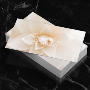 Elegant White Floral Salon Gift Certificate Kortingskaartje