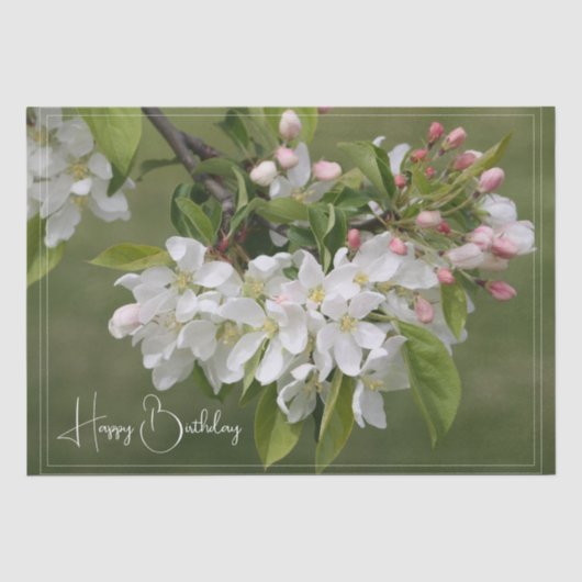 Elegant White Floral Tissuepapier (Voorkant)