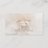 Elegant White Floral Visitekaartjes (Achterkant)