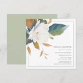 Elegant White Floral Vrijgezellenfeest Kaart (Voorkant / Achterkant)