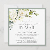 Elegant White Floral Waterverf Vrijgezellenfeest M Kaart (Voorkant)