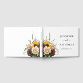 Elegant White Floral Wedding Gastenboek (Volledig)