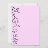 Elegant White Floral Wedding Invitation Kaart (Achterkant)