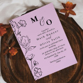 Elegant White Floral Wedding Invitation Kaart