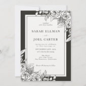 Elegant White Floral Wedding Invitation Kaart (Voorkant)