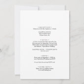 Elegant White Floral Wedding Kaart (Achterkant)