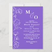 Elegant White Floral Wedding Kaart (Voorkant)