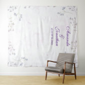 Elegant White Floral Wedding Photo Booth Backdrop Wandkleed (In Situ (horizontaal))