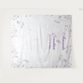 Elegant White Floral Wedding Photo Booth Backdrop Wandkleed (Voorkant (horizontaal))