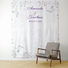 Elegant White Floral Wedding Photo Booth Backdrop Wandkleed