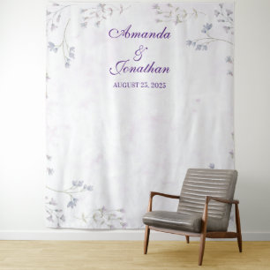 Elegant White Floral Wedding Photo Booth Backdrop Wandkleed