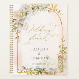 Elegant White Floral Wedding Planner