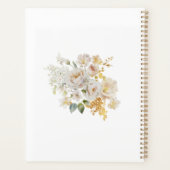 Elegant White Floral Wedding Planner (Achterkant)