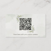 Elegant White Floral Wedding Registry Greenery Informatiekaartje (Achterkant)