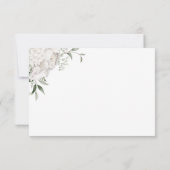 Elegant White Floral Wedding RSVP Kaartje (Achterkant)