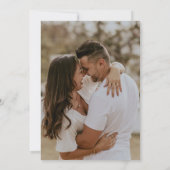 Elegant White Floral Wedding Save The Date (Achterkant)