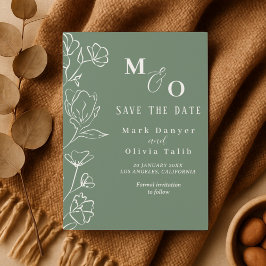 Elegant White Floral Wedding Save The Date