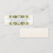 Elegant White Floral Wedding Website RSVP Card Mini Visitekaartje (Voorkant / Achterkant)