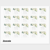Elegant White Floral Wedding Welcome Vierkante Sticker (Vel)