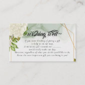 Elegant White Floral Wishing Well for Wedding Informatiekaartje (Voorkant)
