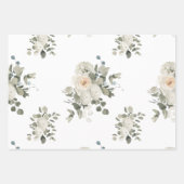 Elegant White Floral Wrapping Paper Sheets (Voorkant 3)