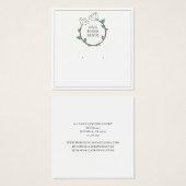 Elegant White Flower Earring Jewels Display Card Vierkante Visitekaartjes (Voorkant /achterkant)