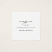 Elegant White Flower Earring Jewels Display Card Vierkante Visitekaartjes (Achterkant)